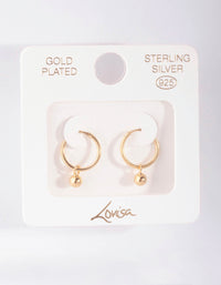 Gold Plated Sterling Silver Dangle Charm Earrings - link has visual effect only