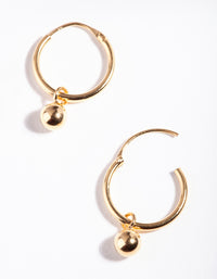 Gold Plated Sterling Silver Dangle Charm Earrings - link has visual effect only