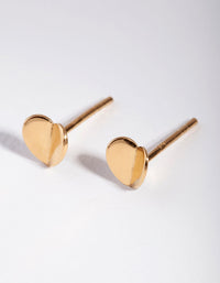 Yellow Gold Plated 3D Heart Stone Earrings - link has visual effect only