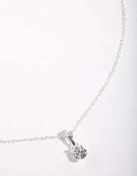 Sterling Silver Cubic Zirconia 1/2 Carat Bale Necklace - link has visual effect only