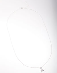 Sterling Silver Cubic Zirconia 1/2 Carat Bale Necklace - link has visual effect only