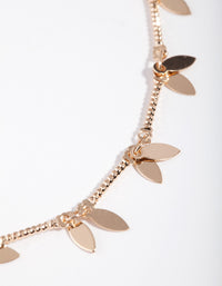 Gold Multi Leaf Anklet - link has visual effect only