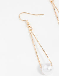 Gold Pearl Textured Cut-Out Earrings - link has visual effect only