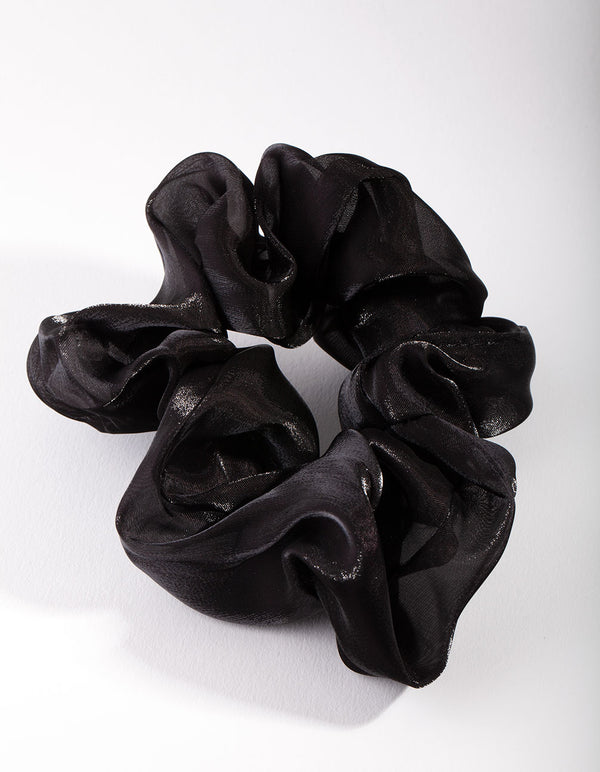 Black Organza Scrunchie