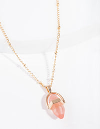 Gold Small Shard Topaz Stone Necklace - link has visual effect only