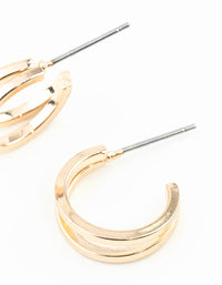 Gold Double Hoop Earrings - link has visual effect only