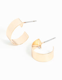 Gold Thick Micro Hoop Earrings - link has visual effect only