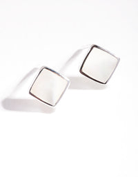 Sterling Silver Minimal Cube Stud Earrings - link has visual effect only