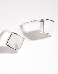 Sterling Silver Minimal Cube Stud Earrings - link has visual effect only