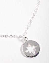 Sterling Silver Celestial Cutout Charm Necklace - link has visual effect only