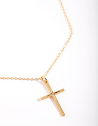 Sterling Silver Gold Cross Necklace - link has visual effect only