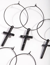 Black Cross Earring Pack - link has visual effect only