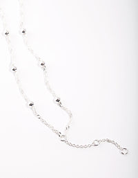 Silver 2 Row Chain & Ball Bracelet - link has visual effect only