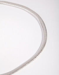 Silver Plated Snake Chain Anklet - link has visual effect only