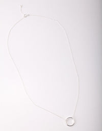 Sterling Silver Open Circle Necklace - link has visual effect only