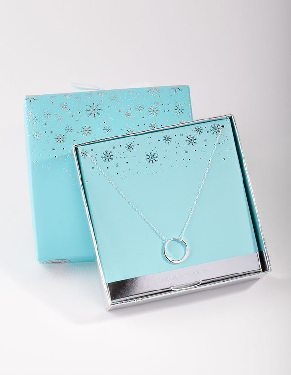 Sterling Silver Open Circle Necklace