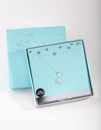 Sterling Silver Cubic Zirconia Snowflake Necklace - link has visual effect only