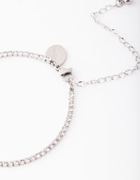 Stainless Steel Diamante Bracelet - link has visual effect only