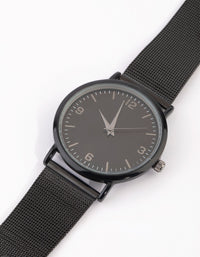 Matte Black Diamante Watch - link has visual effect only