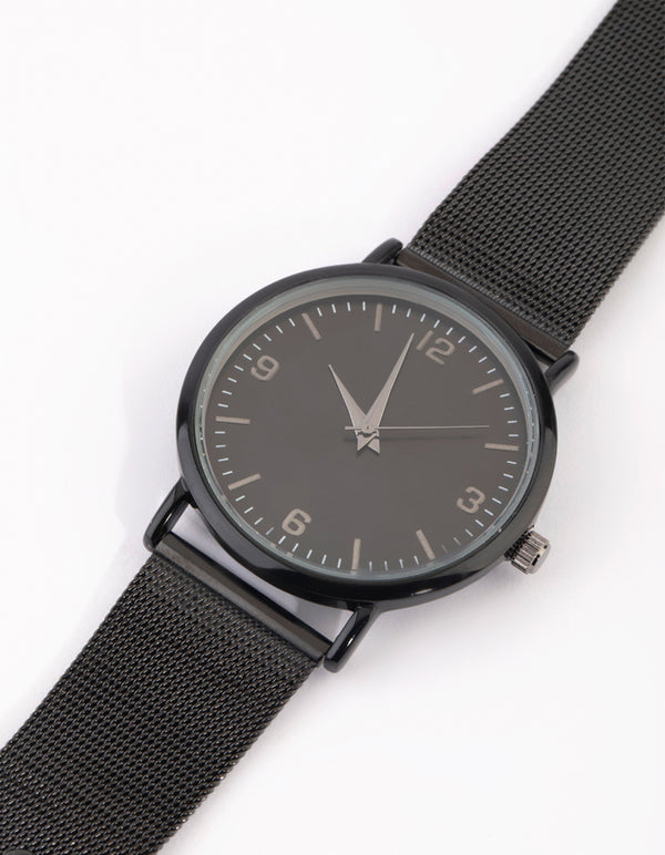 Matte Black Diamante Watch