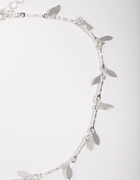 Curated Silver Leaf Anklet - link has visual effect only