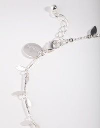 Curated Silver Leaf Anklet - link has visual effect only