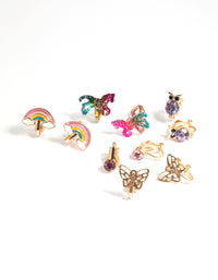 Kids Gold Fairy Tale Clip 5-Pack Earring - link has visual effect only