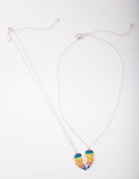 Kids Silver Rainbow Best Friend Necklace - link has visual effect only