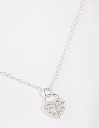 Kids Sterling Silver Heartlock 30cm Necklace - link has visual effect only