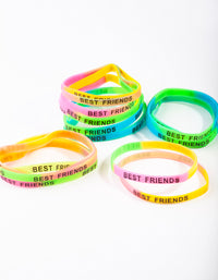 Kids Multi Coloured Best Friend Bracelet 20-Pack - link has visual effect only