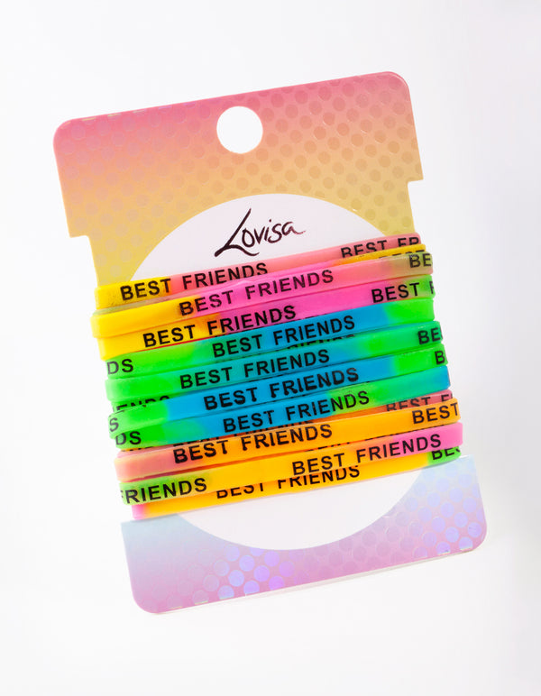 Kids Multi Coloured Best Friend Bracelet 20-Pack