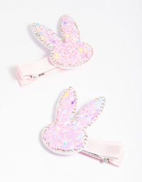 Kids Silver Fabric Butterfly Pack Clips - link has visual effect only