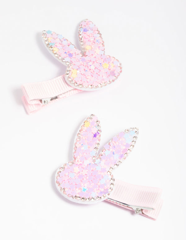 Kids Silver Fabric Butterfly Pack Clips