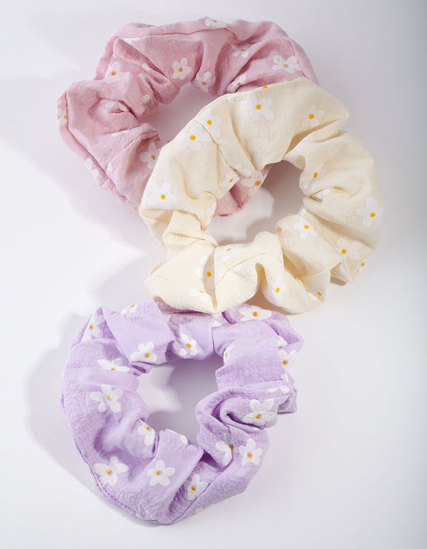 Kids Fabric Daisy Pack Scrunchie