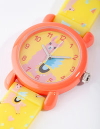 Kids Silicon Buckle Llama Watch - link has visual effect only