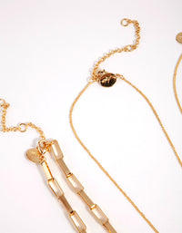 Gold Jingle Layered Necklace - link has visual effect only