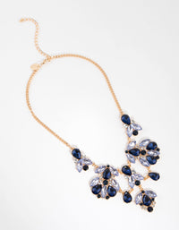 Gold Diamante Flower Statement Necklace - link has visual effect only