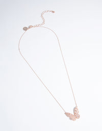 Rose Gold Cubic Zirconia Baguette Butterfly Necklace - link has visual effect only