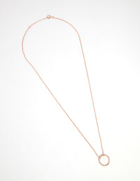 Rose Gold Open Circle Necklace - link has visual effect only