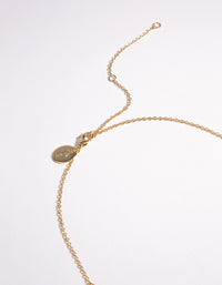 Gold Plated Pearl & Disc Necklace - link has visual effect only