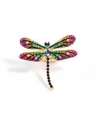 Gold Rainbow Dragonfly Ring - link has visual effect only