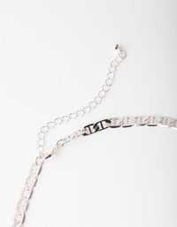 Silver Flat Mariner Chain Necklace - link has visual effect only