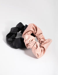 Fabric PU Colour Mix Pack Scrunchie - link has visual effect only