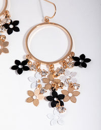 Gold Cascade Flower Drop Earrings - link has visual effect only