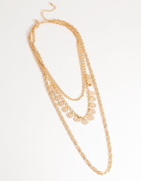 Long Coin 3-Row Necklace - link has visual effect only