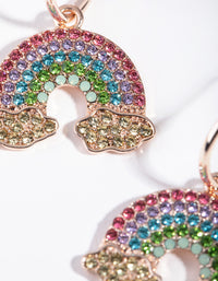 Rose Gold Statement Diamante Rainbow Hoops - link has visual effect only