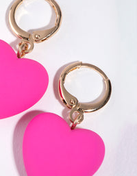 Gold Heart Hoop Earrings - link has visual effect only