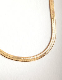 Gold Plated Snake 60cm Necklace - link has visual effect only