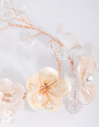 Rose Gold Wire Flower Bracelet - link has visual effect only