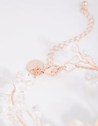 Rose Gold Wire Flower Bracelet - link has visual effect only